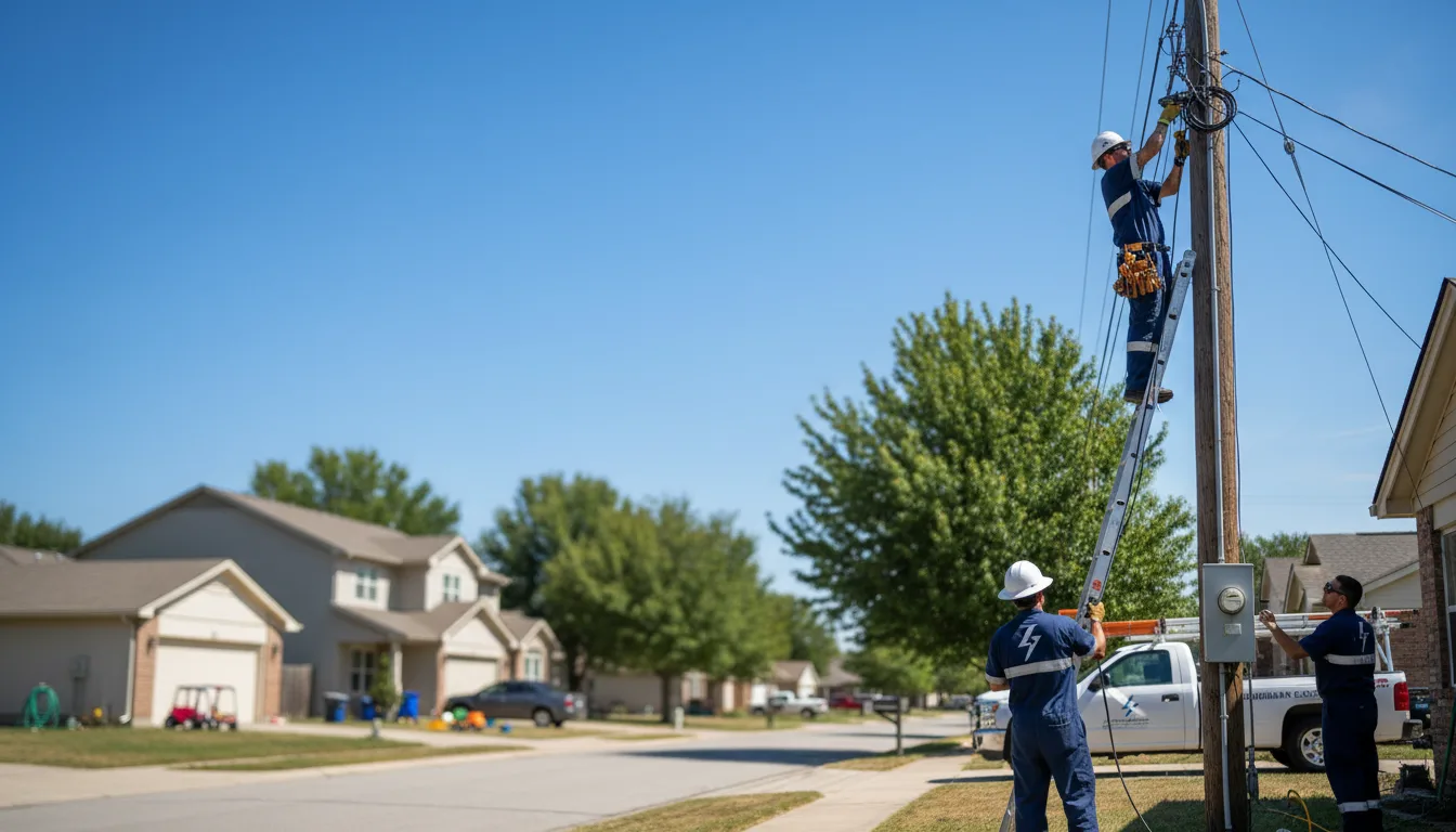Residential electrician providing installation services in Maud, OK